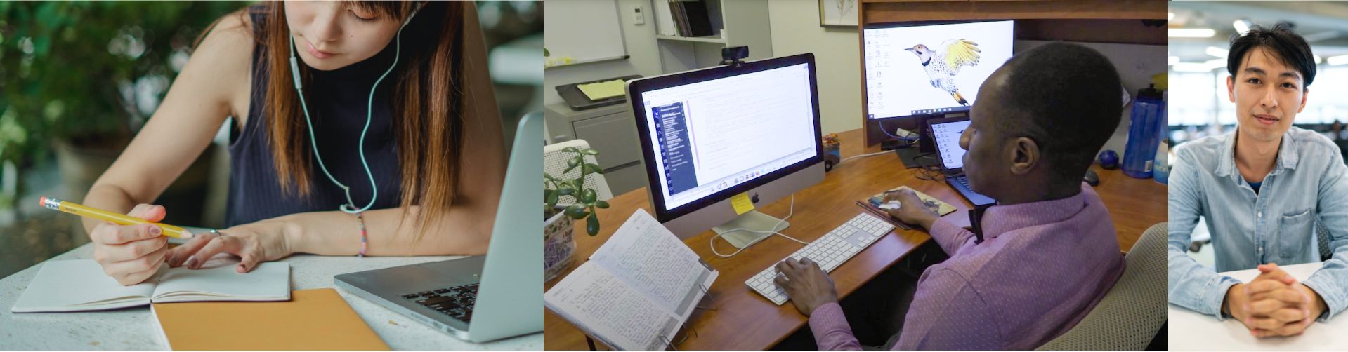 Photo of students working.